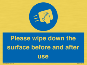 Please wipe down the surface before and after use